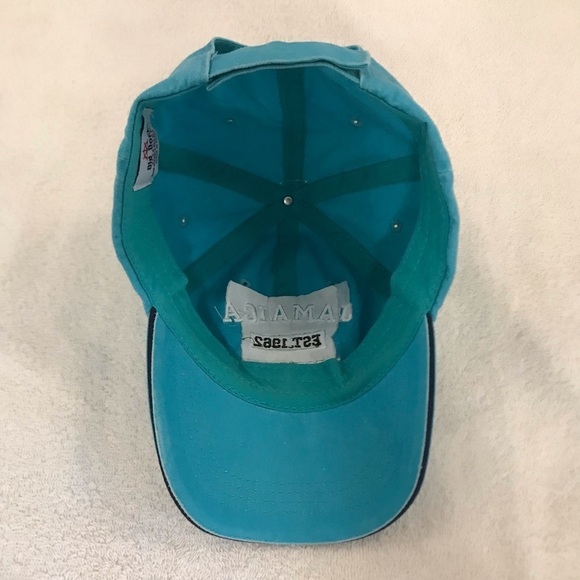 Old Dock Headwear for Jamaica West Indies Teal Adjustable Travel Beach Ball Cap - Picture 3 of 12